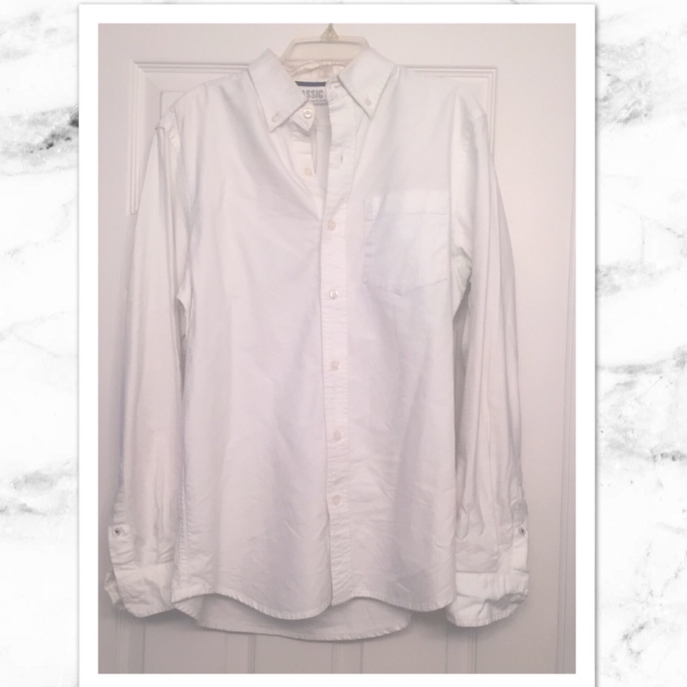 Men’s white button down!